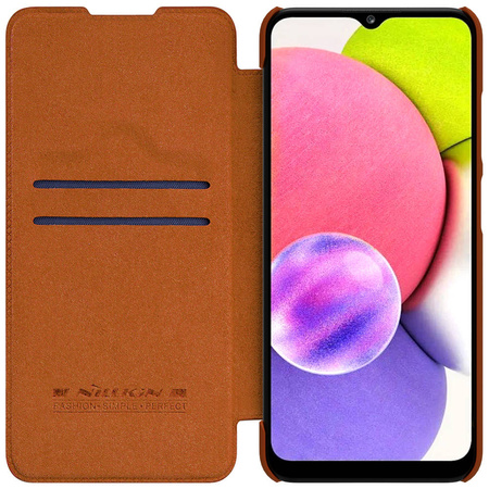 Nillkin Qin original leather case cover for Samsung Galaxy A03s brown