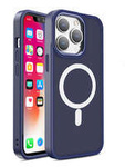 Magnetic Color Matte Case for iPhone 15 - navy blue