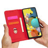 Magnet Card Case etui do Samsung Galaxy A13 5G pokrowiec portfel na karty kartę podstawka czerwony