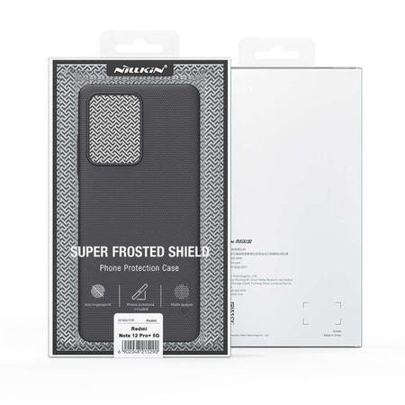 Nillkin Super Frosted Shield Hülle für Xiaomi Redmi Note 12 Pro+ Hülle + Telefonständer schwarz