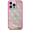 Guess GUHCP14XLC4PSGP iPhone 14 Pro Max 6.7" różowy/pink hardcase Liquid Glitter 4G Transculent