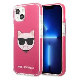 Oryginalne Etui IPHONE 13 Karl Lagerfeld Hardcase Choupette Head (KLHCP13MTPECPI) różowe