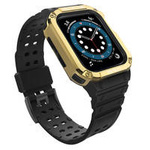 Protect Strap Band opaska z etui do Watch 7 / 6 / 5 / 4 / 3 / 2 / SE (45 / 44 / 42mm) obudowa pancerny pokrowiec na zegarek czarny