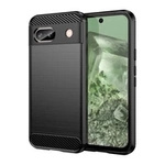 Etui Carbon Case do Google Pixel 8A elastyczny silikonowy karbonowy pokrowiec - czarny