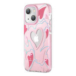 Kingxbar Heart Star Series etui iPhone 14 Plus etui w gwiazdki pink heart