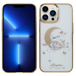 Etui IPHONE 13 PRO z Kryształkami Swarovskiego Kingxbar Moon Series Flower złote