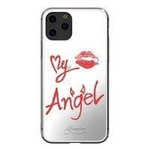 Kingxbar Angel lustrzane etui ozdobione oryginalnymi Kryształami Swarovskiego iPhone 11 Pro Max lusterko przezroczysty