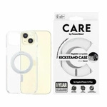 Etui CARE by PanzerGlass Kickstand Case MagSafe na iPhone 15 Plus - srebrne